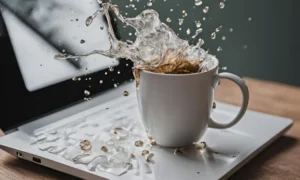 ریختن مایعات بر روی لپتاپ