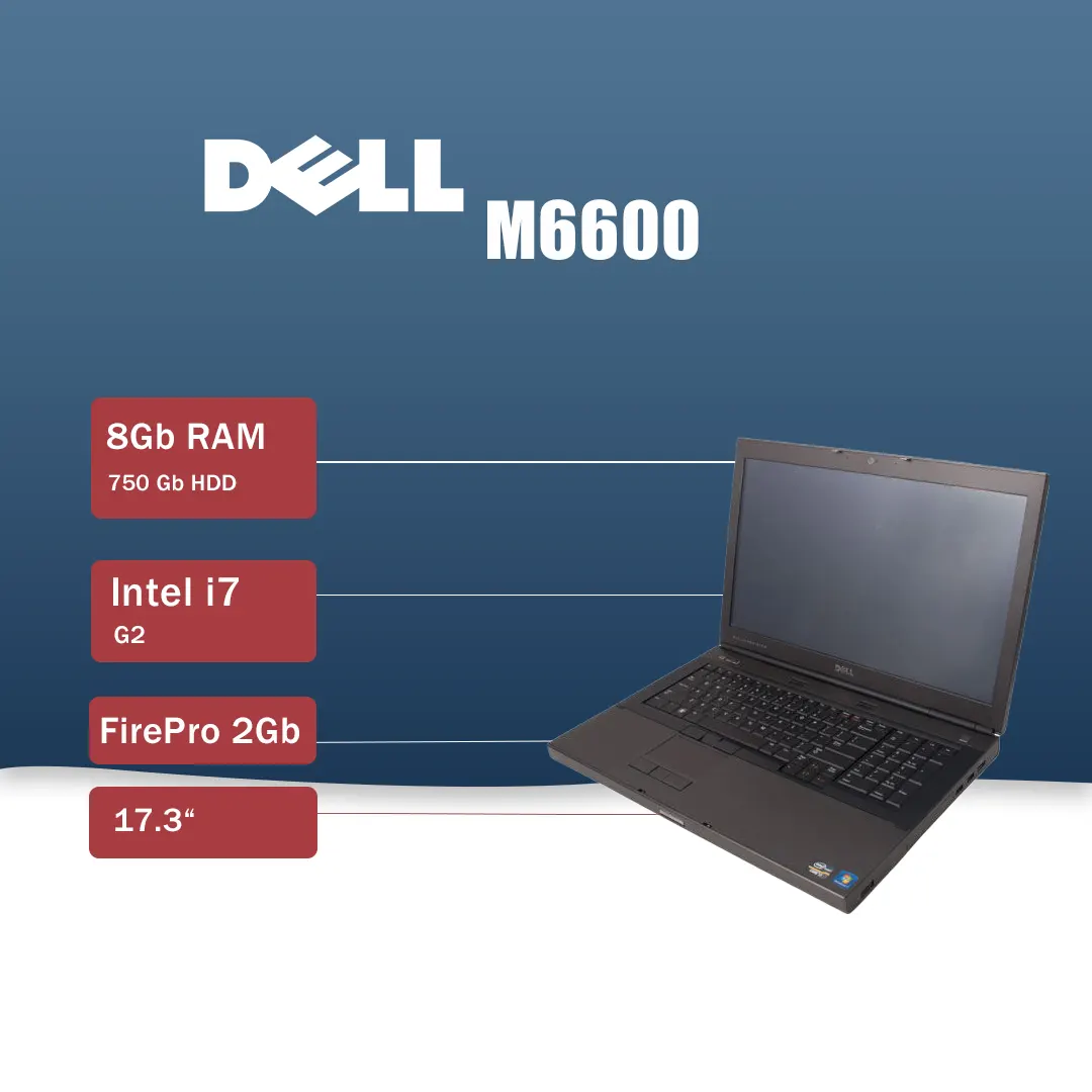 M6600 لپ تاپ استوک dell M6600 گرافیک firepro